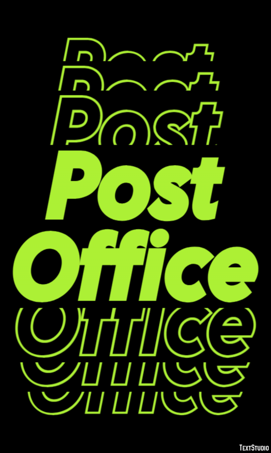 Post Office Effetto testo