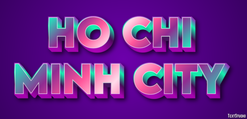 Ho Chi Minh City Effetto testo