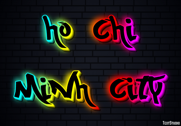 Ho Chi Minh City Effetto testo