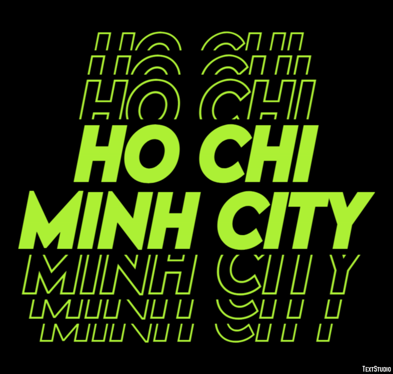Ho Chi Minh City Effetto testo