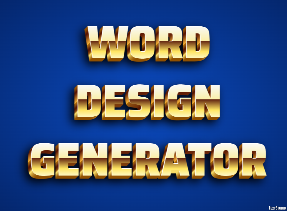 Word Design Generator Metin Efekti
