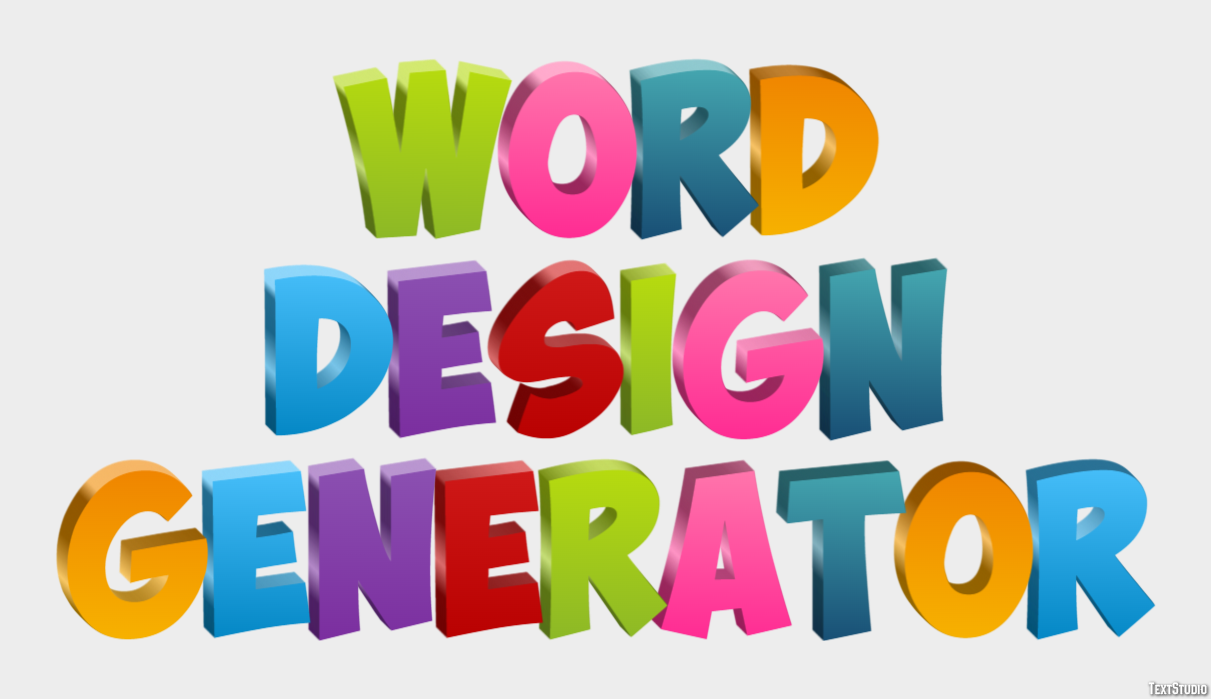 Word Design Generator Efeito de texto