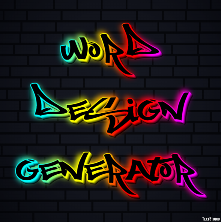 Word Design Generator Efeito de texto