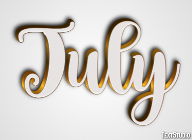 July Text effect