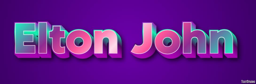 Elton John Text Effect
