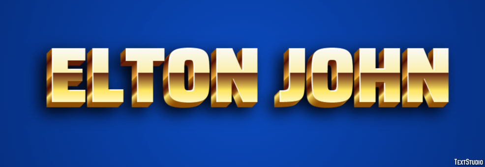 Elton John Efeito de texto