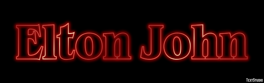 Elton John Efecto de Texto