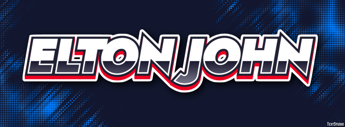 Elton John Text Effect