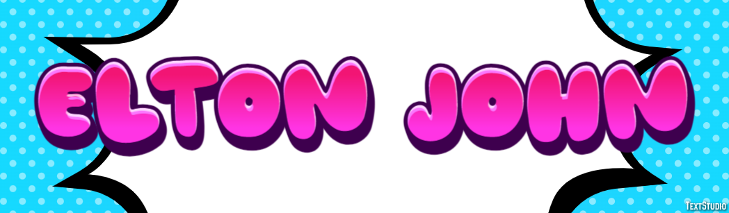 Elton John Text Effect