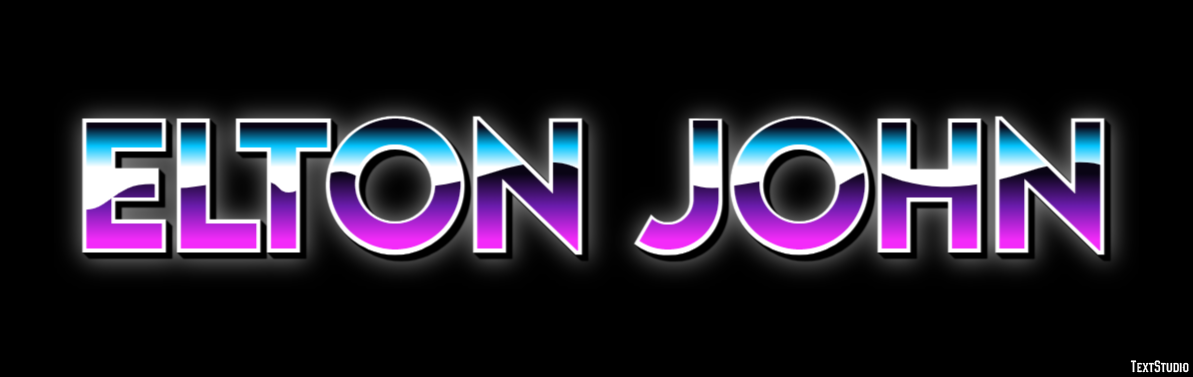 Elton John Text Effect