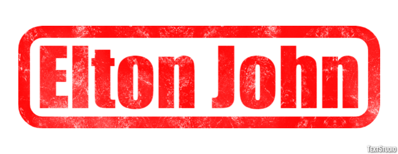 Elton John Text Effect