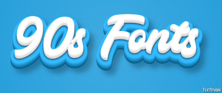 90s Fonts Text Effect