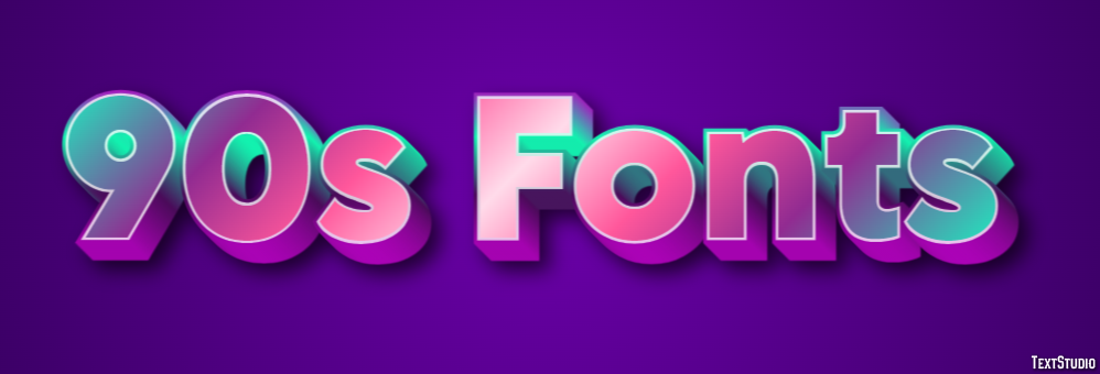 90s Fonts Text Effect