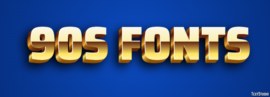 90s Fonts Text Effect