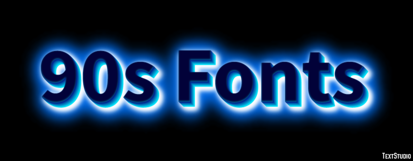 90s Fonts Text Effect