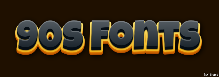 90s Fonts Text Effect