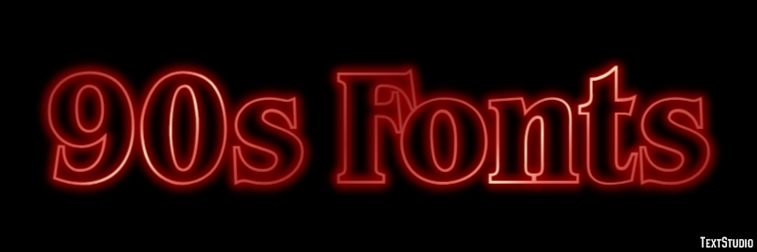 90s Fonts Text Effect