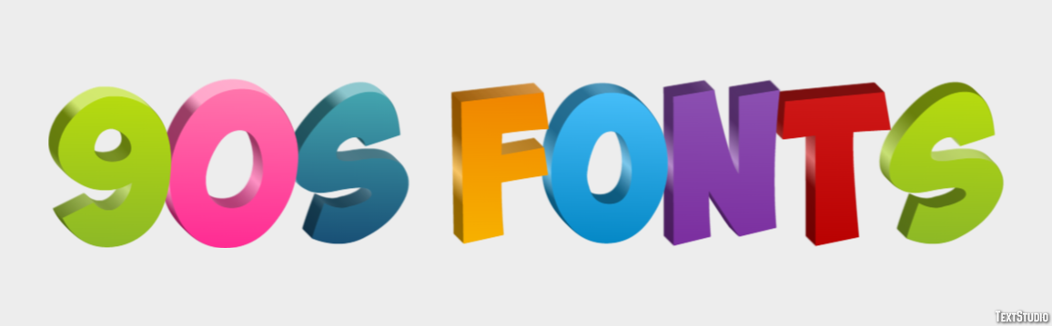 90s Fonts Text Effect