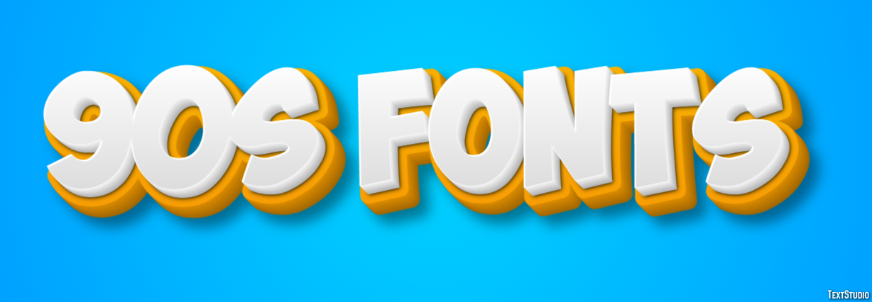 90s Fonts Text Effect