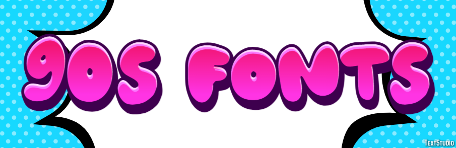 90s Fonts Text Effect