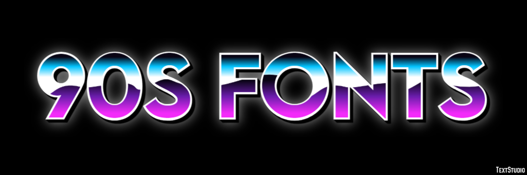90s Fonts Text Effect