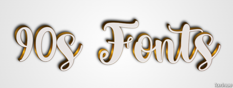 90s Fonts Text Effect