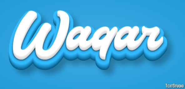 Waqar Text Effect