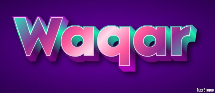 Waqar Efecto de texto
