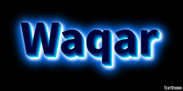 Waqar Efecto de texto