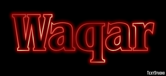 Waqar Text Effect