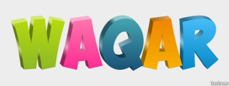 Waqar Text Effect