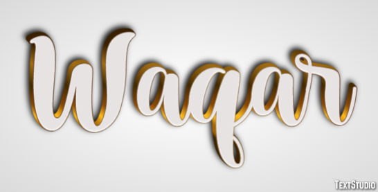 Waqar Text Effect