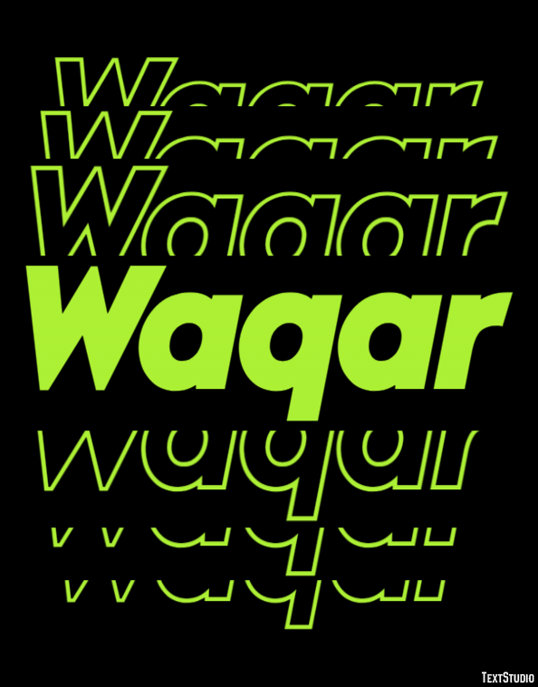 Waqar Text Effect