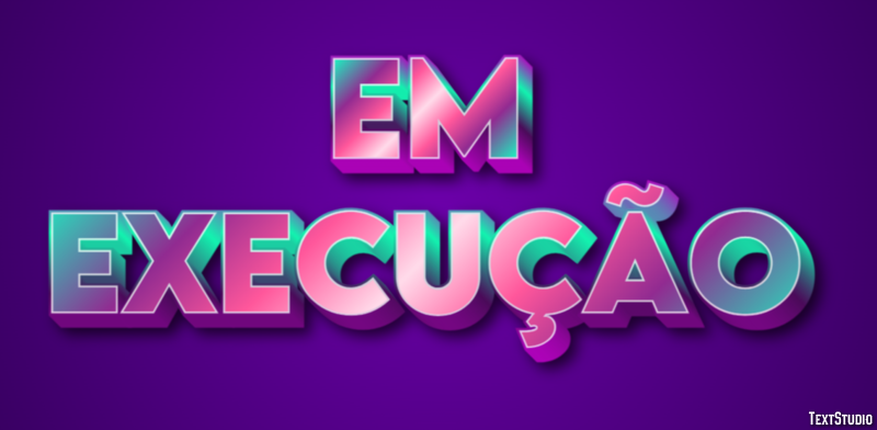 Em execução Effetto testo