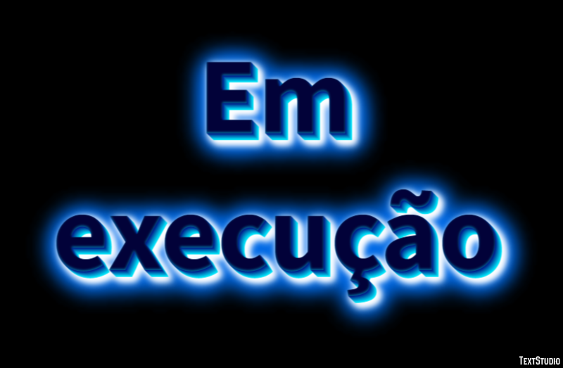 Em execução Effetto testo