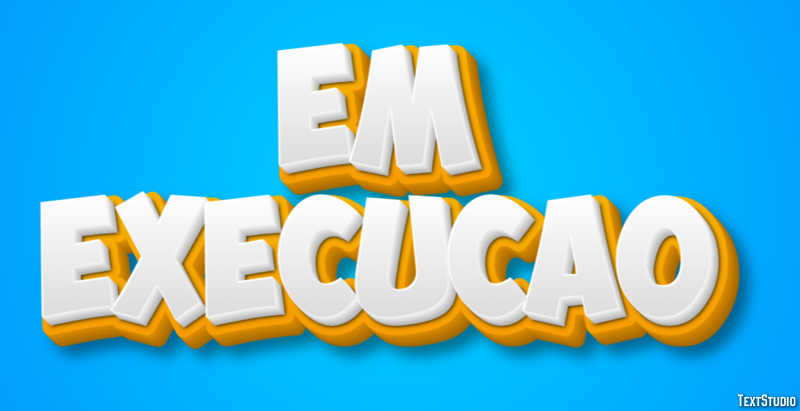 Em execução Effetto testo