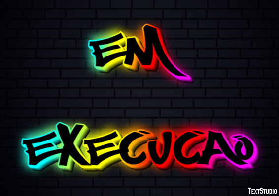 Em execução Effetto testo