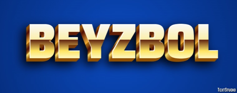 Beyzbol Efecto de texto