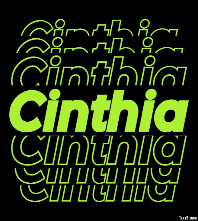 Cinthia Efecto de Texto