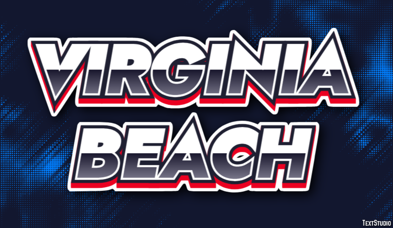 Virginia Beach Texteffekt
