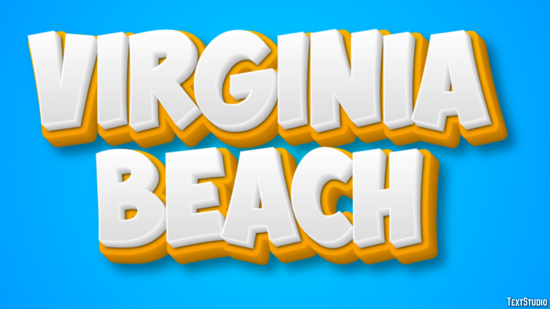 Virginia Beach Efecto de Texto