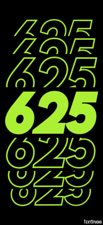 625 Efeito de texto