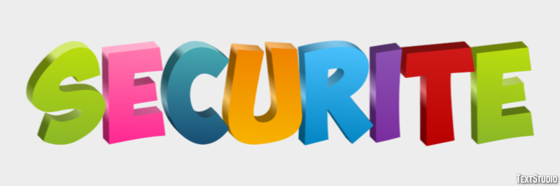 Sécurité Text effect