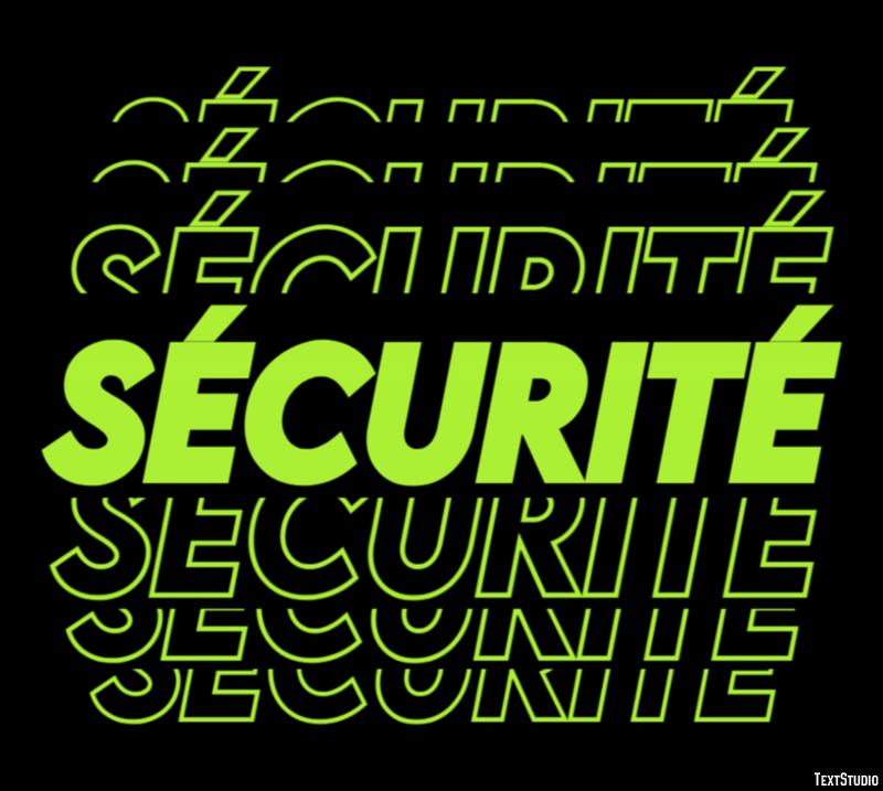 Sécurité Text Effect