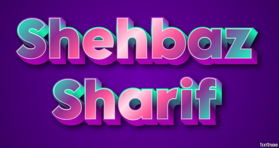 Shehbaz Sharif Text Effect