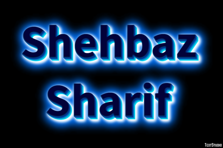 Shehbaz Sharif Text Effect