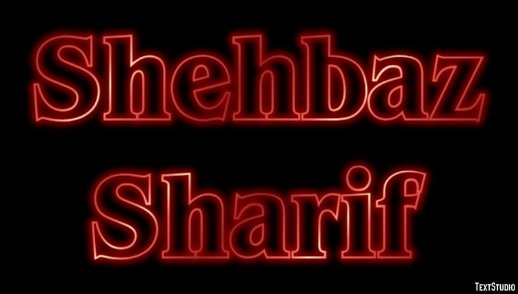 Shehbaz Sharif Text Effect