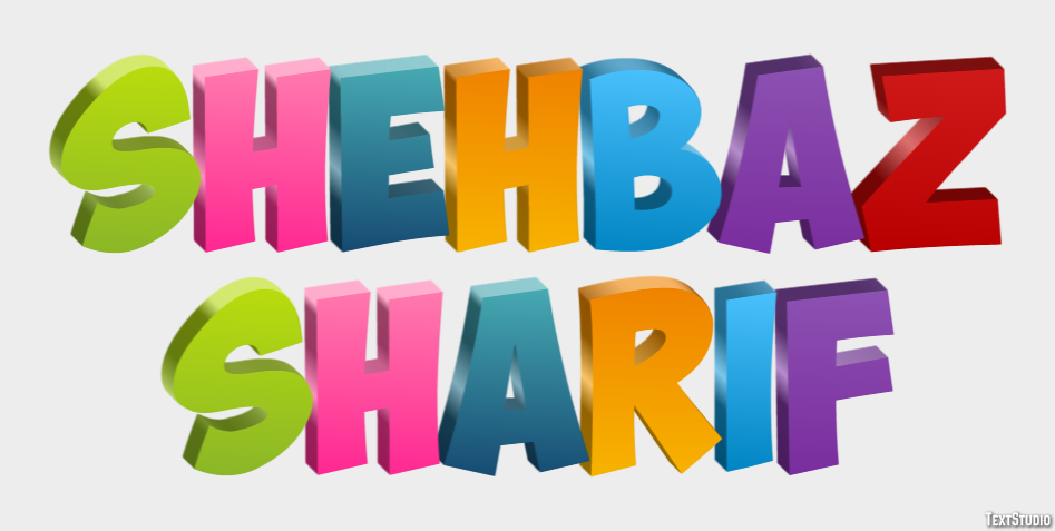 Shehbaz Sharif Text Effect