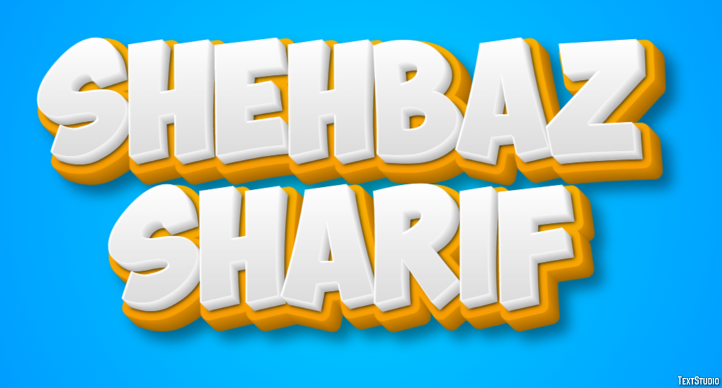 Shehbaz Sharif Efeito de texto