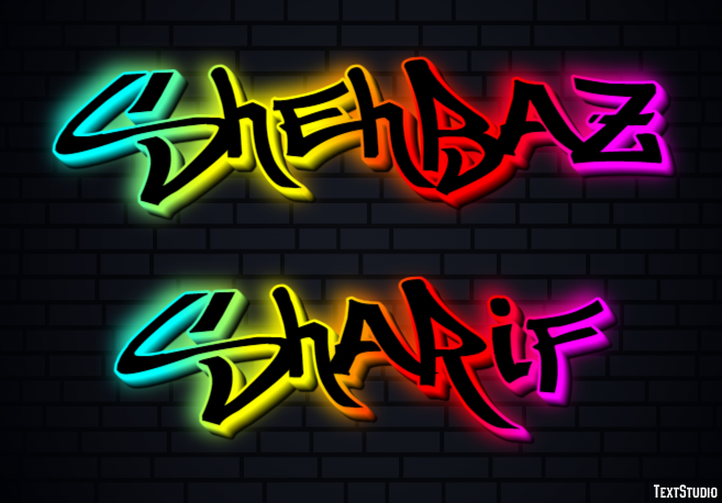 Shehbaz Sharif Text Effect